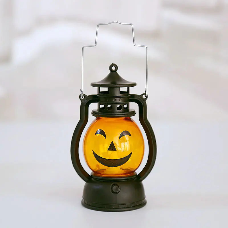 Portable Pumpkin Skull Oil Lamp for Halloween Decor