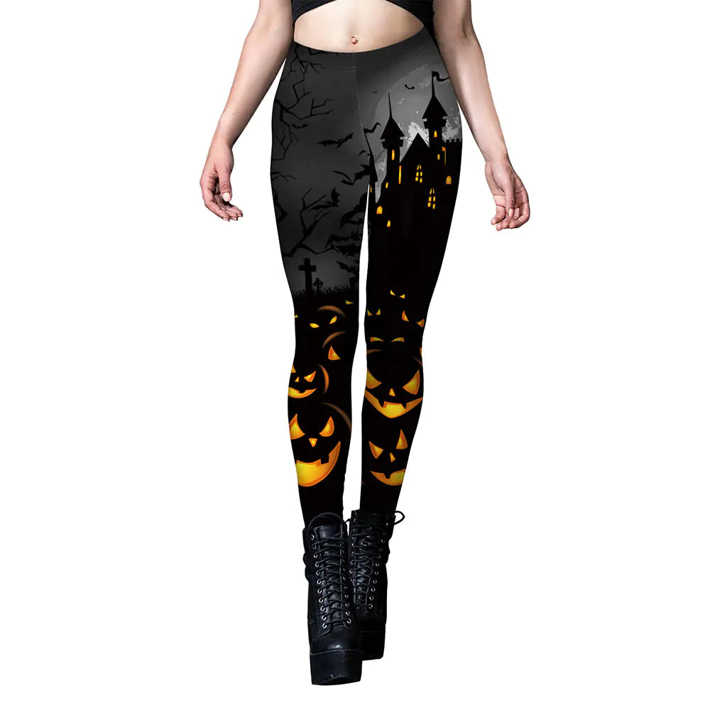 Women's Halloween Dark Style Printed Leggings