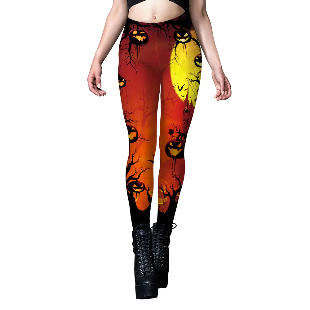 Women's Halloween Dark Style Printed Leggings