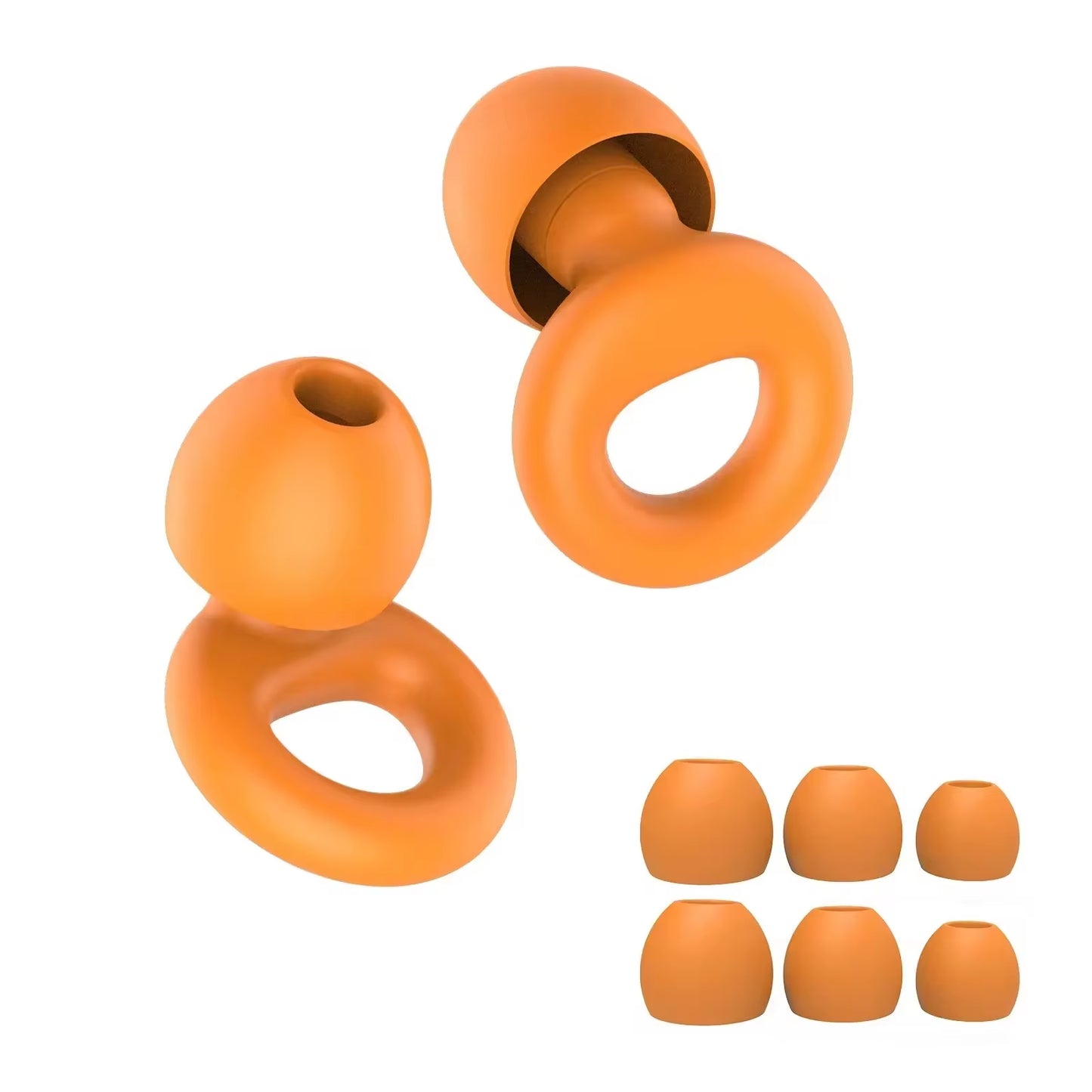 HUAK Silicone Earplugs for Swimming Sleep Noise Cancel Noise Reduction-Soundproof Reduce Disturbances -Quality Loop Earplugs