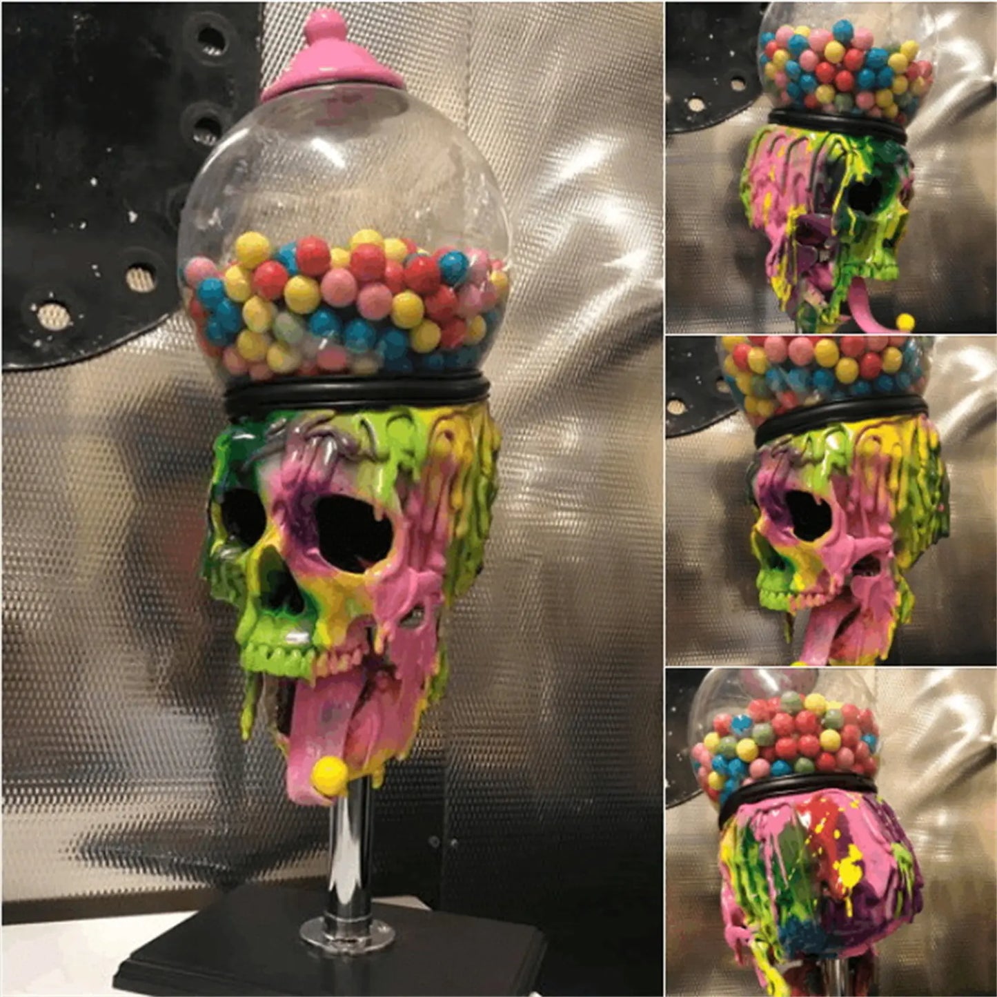 Transparent Halloween Candy Jar with Lid