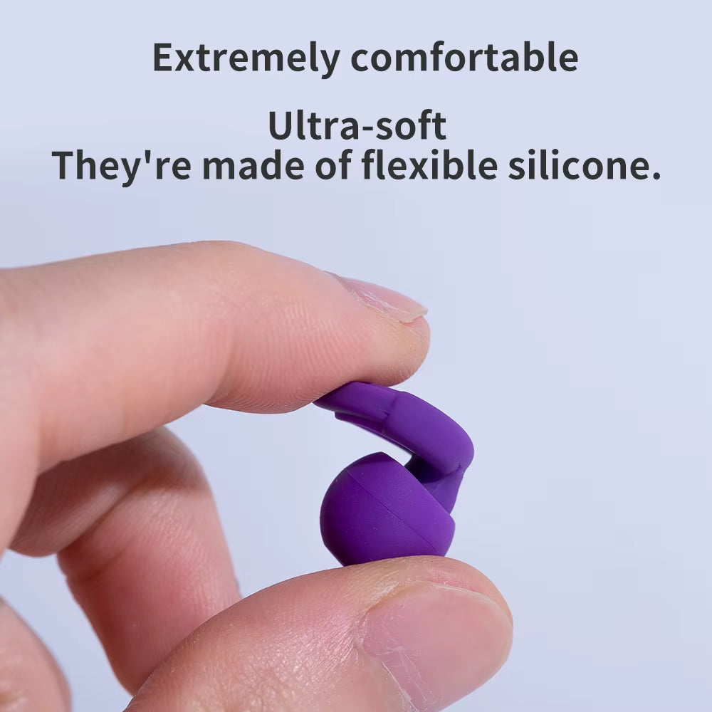 HUAK Silicone Earplugs for Swimming Sleep Noise Cancel Noise Reduction-Soundproof Reduce Disturbances -Quality Loop Earplugs