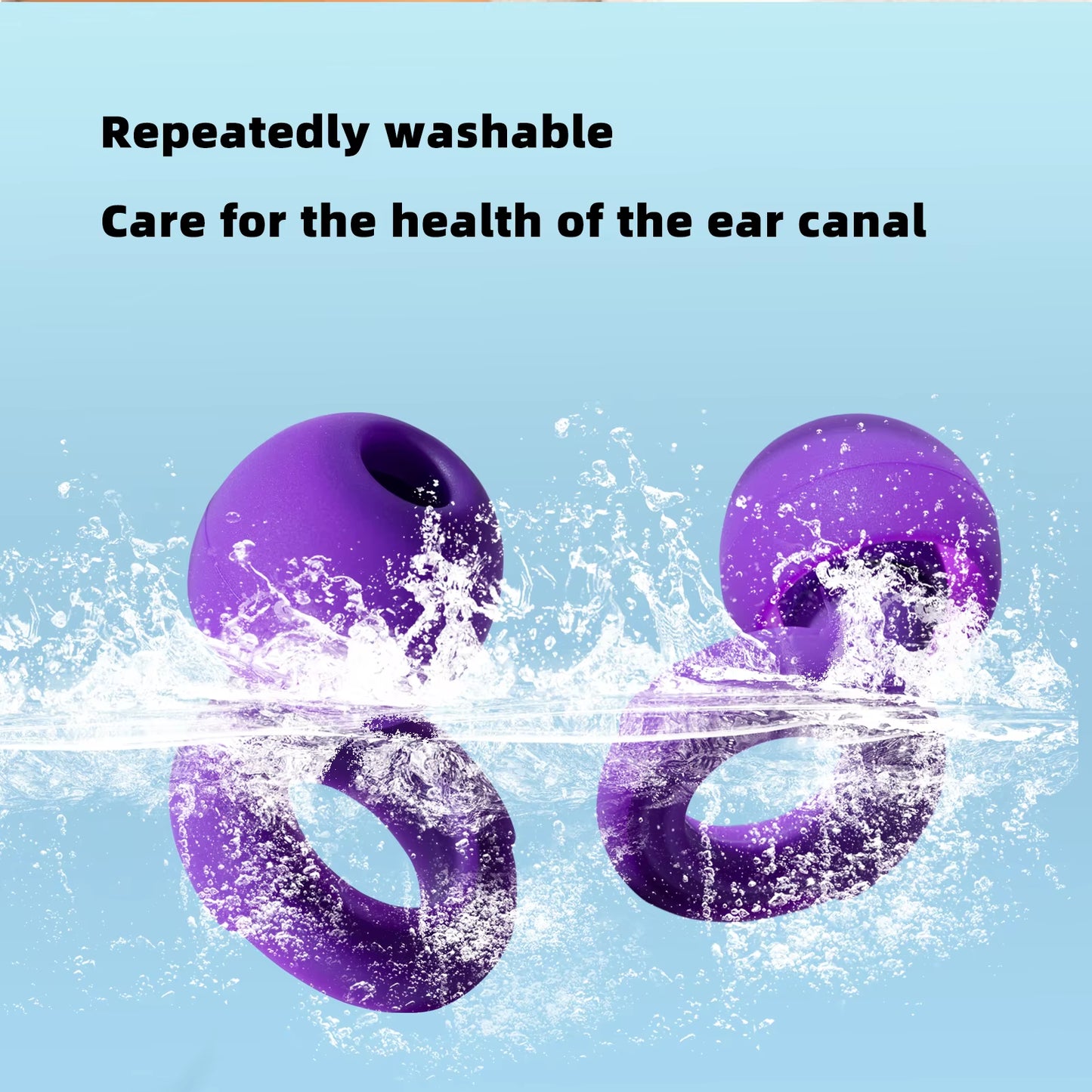 HUAK Silicone Earplugs for Swimming Sleep Noise Cancel Noise Reduction-Soundproof Reduce Disturbances -Quality Loop Earplugs