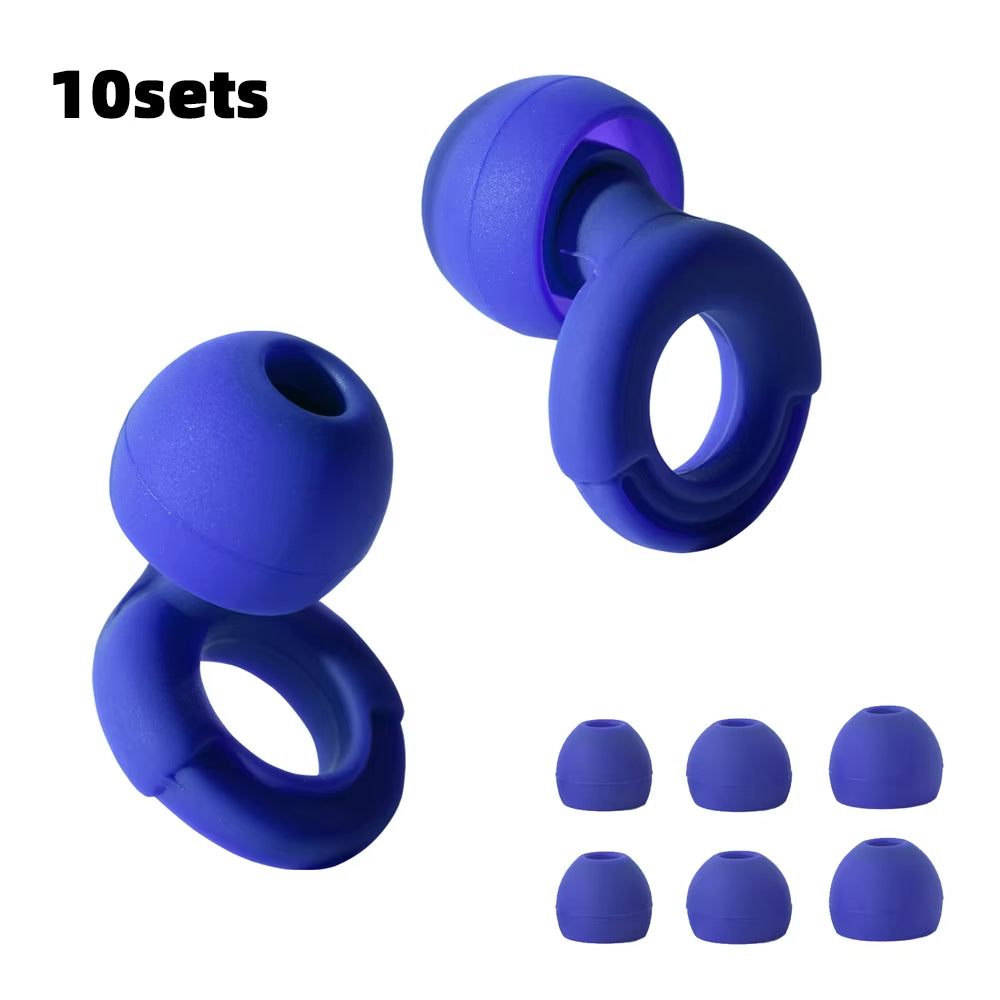 HUAK Silicone Earplugs for Swimming Sleep Noise Cancel Noise Reduction-Soundproof Reduce Disturbances -Quality Loop Earplugs