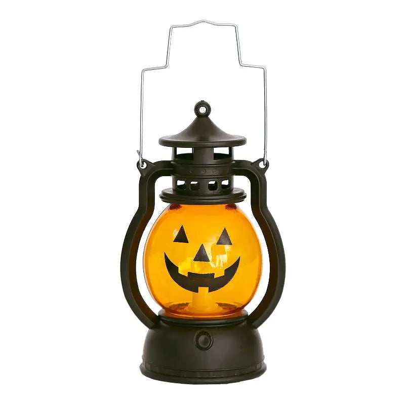 Portable Pumpkin Skull Oil Lamp for Halloween Decor