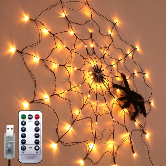 LED Spider Net Halloween Light